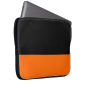 Schwarz und Mandarine Notebook-Tasche Laptopschutzhülle (Vorne Rechts)