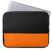Schwarz und Mandarine Notebook-Tasche Laptopschutzhülle (Vorderseite)