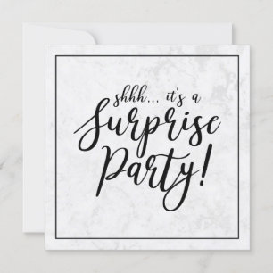 Schwarz und Marmor   Party für Unternehmensruhesta Einladung