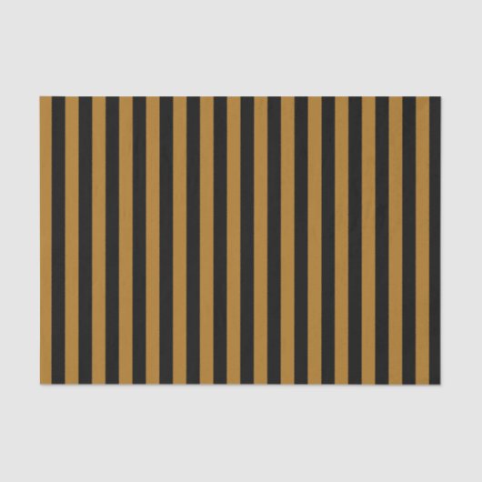 Schwarz und Matte Gold Streifen Seidenpapier (Vorderseite)