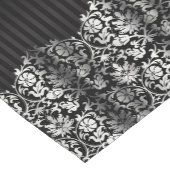 Schwarz- und Metallsilberdesign Kurzer Tischläufer (Ecke)