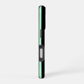 Schwarz und Mintgrün iPhone 16 Hülle (Rechte Seite)