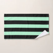 Schwarz und Minze grün Badhandtuch Set (Handtuch)