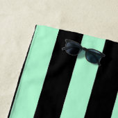 Schwarz und Minze grün Strandtuch (Beispiel)