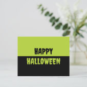 Schwarz und Neon Green Postkarte (Stehend Vorderseite)