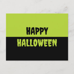 Schwarz und Neon Green Postkarte