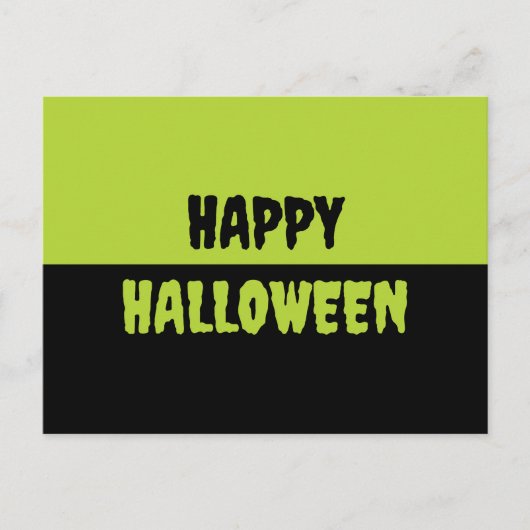 Schwarz und Neon Green Postkarte (Vorderseite)