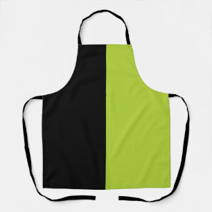 Schwarz und Neon Green Schürze