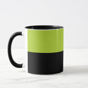 Schwarz und Neon Green Tasse