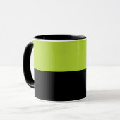 Schwarz und Neon Green Tasse (Vorderseite Links)