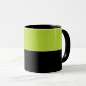 Schwarz und Neon Green Tasse (VorderseiteRechts)