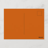 Schwarz und Orange Beängstigend Spooky Happy Hallo Postkarte (Rückseite)