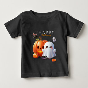 Schwarz und Orange - Cute Happy Halloween Baby T-shirt