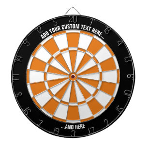Schwarz und Orange Dartboard mit benutzerdefiniert Dartscheibe
