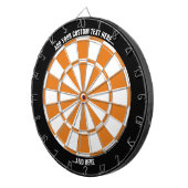 Schwarz und Orange Dartboard mit benutzerdefiniert Dartscheibe (Vorderseite rechts)