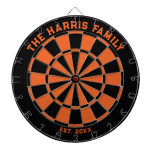 Schwarz und Orange-Dartboard mit Dartboard Dartscheibe