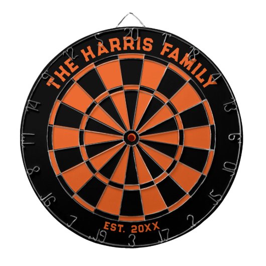 Schwarz und Orange-Dartboard mit Dartboard Dartscheibe (vorne)