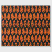 Schwarz und Orange Ghost Geschenkpapier (Flach)