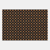 SCHWARZ- UND ORANGE-GLITZER SEHEN HALLOWEH AUS GESCHENKPAPIER SET (Vorderseite 3)