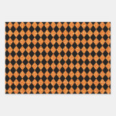 SCHWARZ- UND ORANGE-GLITZER SEHEN HALLOWEH AUS GESCHENKPAPIER SET (Vorderseite 2)