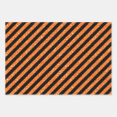 SCHWARZ- UND ORANGE-GLITZER SEHEN HALLOWEH AUS GESCHENKPAPIER SET (Vorderseite)