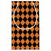 SCHWARZ- UND ORANGE-GLITZER SEHEN HALLOWEH AUS KLEINE GESCHENKTÜTE (Rückseite)