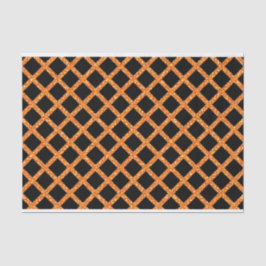 SCHWARZ- UND ORANGE-GLITZER SEHEN HALLOWEH AUS SEIDENPAPIER