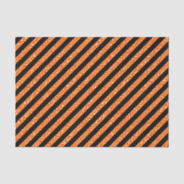 SCHWARZ- UND ORANGE-GLITZER SEHEN HALLOWEH AUS SEIDENPAPIER