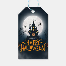 Schwarz und Orange Illustrative Happy Halloween