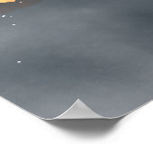 Schwarz und Orange Illustrative Happy Halloween Poster (Ecke)