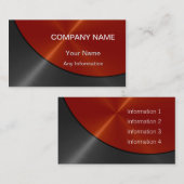 Schwarz und Orange Luxury Metallic 3 Visitenkarte (Vorne/Hinten)