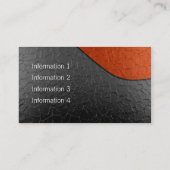 Schwarz und Orange Luxury Metallic 4 Visitenkarte (Rückseite)