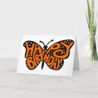 Schwarz und Orange Monarch Butterfly zum Geburtsta