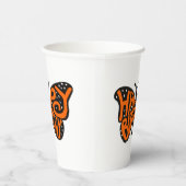 Schwarz und Orange Monarch Butterfly zum Geburtsta Pappbecher (Rechts)