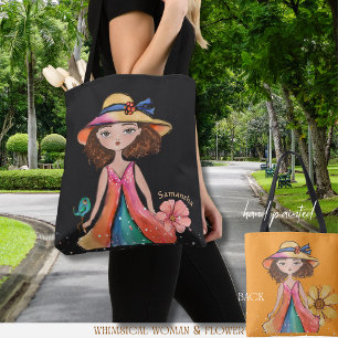 Schwarz und Orange - Originale Whimsy Girl Tasche