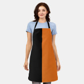 Schwarz und Orange Schürze (Getragen)