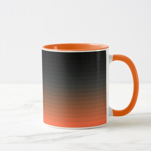 Schwarz und Orange Tasse (Rechts)