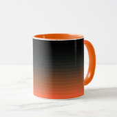 Schwarz und Orange Tasse (VorderseiteRechts)