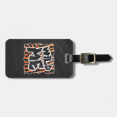 Schwarz und Orange Wild Me Zebra Gepäckanhänger (Vorderseite horizontal)