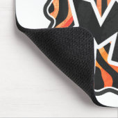 Schwarz und Orange Wild Me Zebra Mousepad (Ecke)