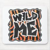 Schwarz und Orange Wild Me Zebra Mousepad (Vorne)