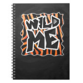 Schwarz und Orange Wild Me Zebra Notizblock (Vorderseite)