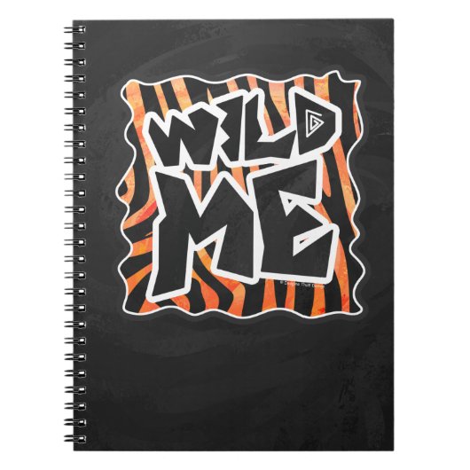 Schwarz und Orange Wild Me Zebra Notizblock (Vorderseite)