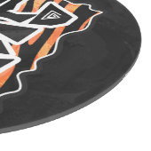 Schwarz und Orange Wild Me Zebra Schneidebrett (Ecke)
