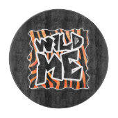 Schwarz und Orange Wild Me Zebra Schneidebrett (Vorderseite)