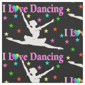 SCHWARZ UND PINK I LIEBE TANZEN FABRIK STOFF (Nahaufnahme)