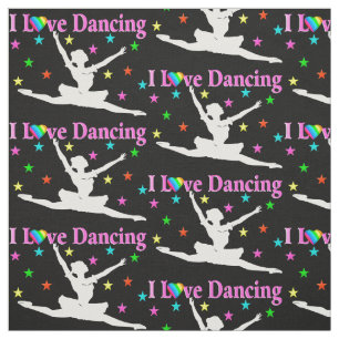 SCHWARZ UND PINK I LIEBE TANZEN FABRIK STOFF