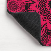 Schwarz-und Pink-pinkfarbener Mousepad (Ecke)