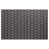 SCHWARZ UND PINK SUPER STAR DANCER FABRIC STOFF (Yard (91,4 cm))