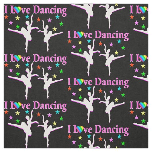 SCHWARZ UND PINK SUPER STAR DANCER FABRIC STOFF (Muster)